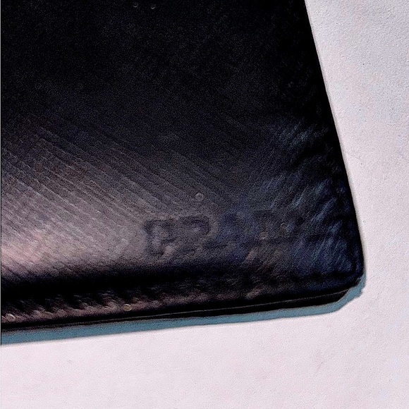 Prada Textured Black Leather Wallet - Picture 1 of 6
